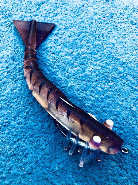 4/10PCS Fake Shrimp Road Bait With Hooks Small Grass Shrimp Glow In The Dark Soft Bait Small Shrimp Fake Bait Fishing Lures - Foto 9